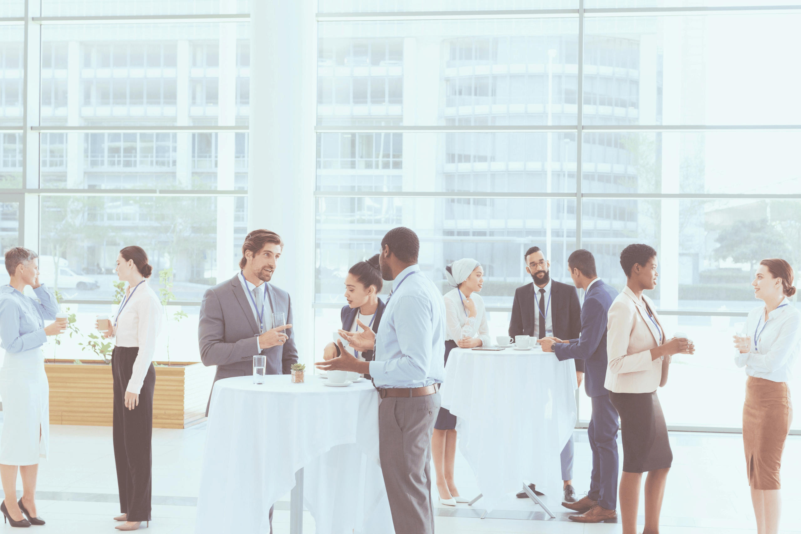 Business people at a networking event